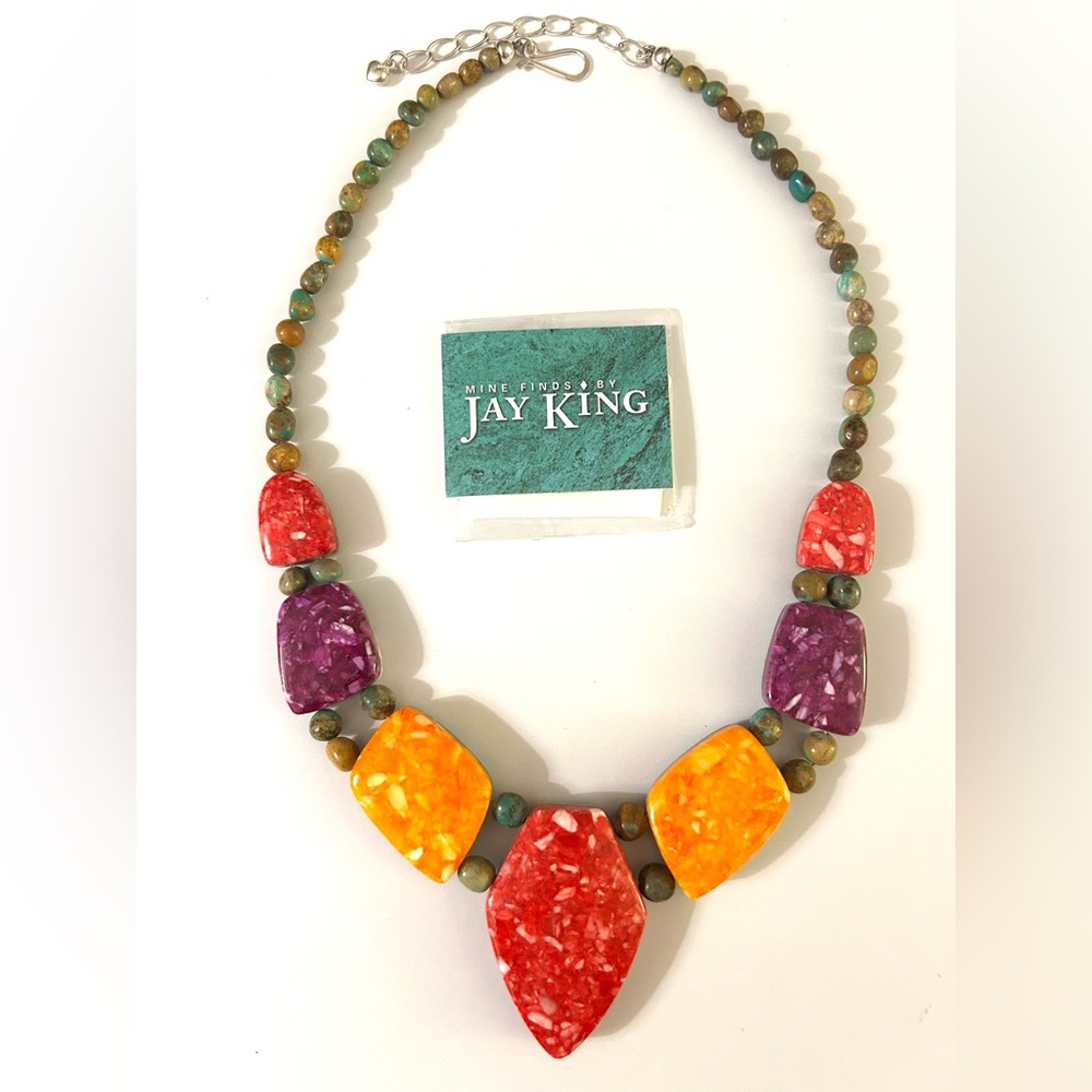 Multi Colored Reversible Jay King Necklace - NEW